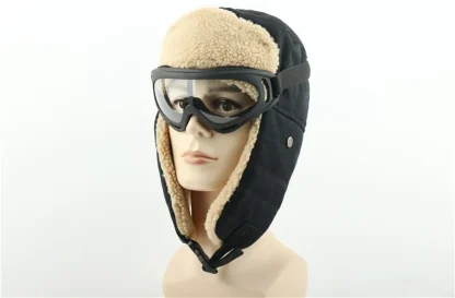 Ear Flap Aviator Hat with Goggles - Image 15