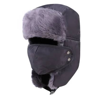 Warm Faux Fur Trapper Hat with Mask - Image 5