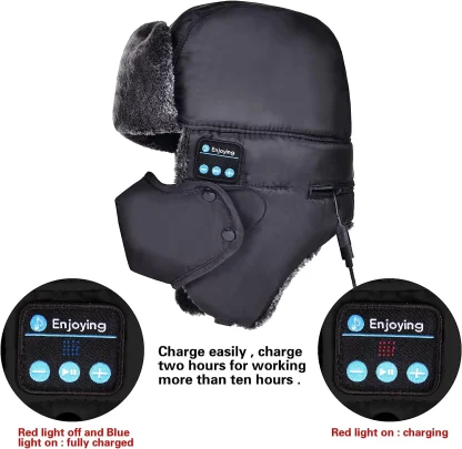 Windproof and Waterproof Ushanka with Bluetooth - Image 6