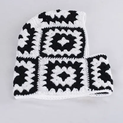 Knitted Aviator Hat with Tribal Pattern - Image 6