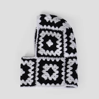 Knitted Aviator Hat with Tribal Pattern - Image 9