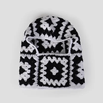 Knitted Aviator Hat with Tribal Pattern - Image 10