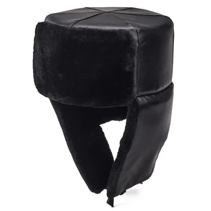 Foldable Ear Flaps Trapper Hat with Flat Top Design