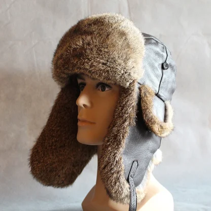 Warm Aviator Hat with Ear Flaps for Winter - Image 2