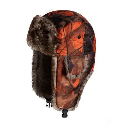 Printed Camouflage Cozy Trapper Hat - Image 9