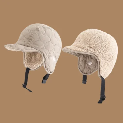 Reversible Aviator Hat with Brim - Image 9