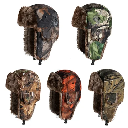 Printed Camouflage Cozy Trapper Hat - Image 2