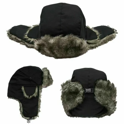 Water Resistant Aviator Hat with Thicken Ear Flaps - Image 3