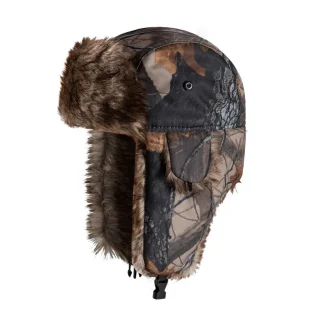 Printed Camouflage Cozy Trapper Hat