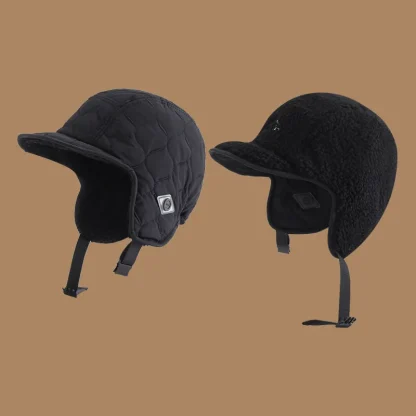 Reversible Aviator Hat with Brim - Image 6