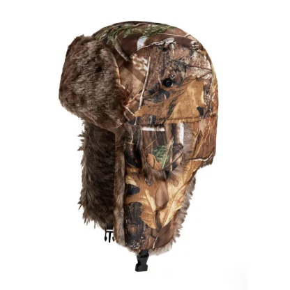 Printed Camouflage Cozy Trapper Hat - Image 5